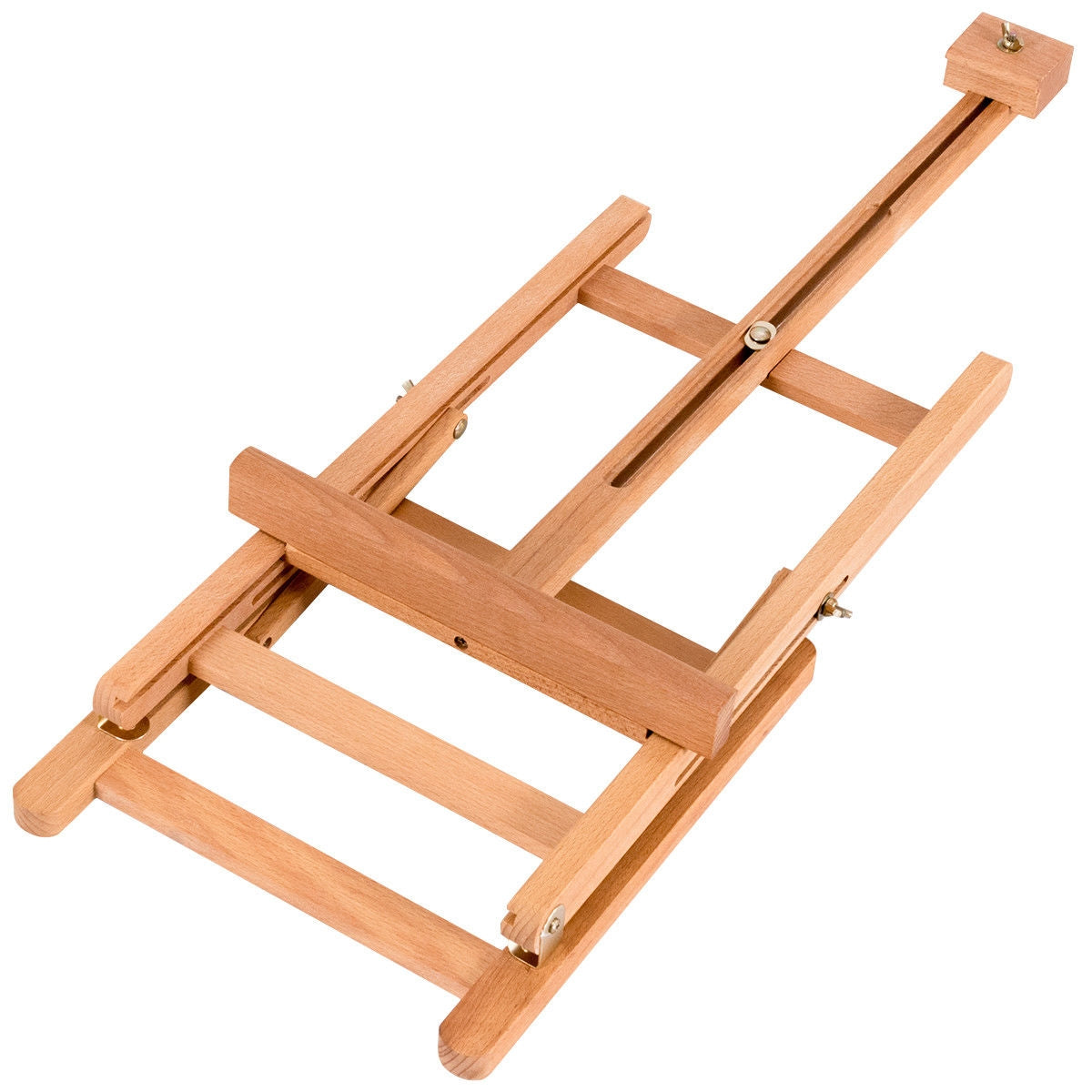 Adjustable Portable Wood Tabletop Easel H-Frame for Artist Painting Display