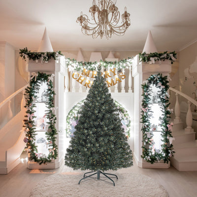 4.5 Feet PVC Pre-lit Artificial Hinged Christmas TreeÂ 