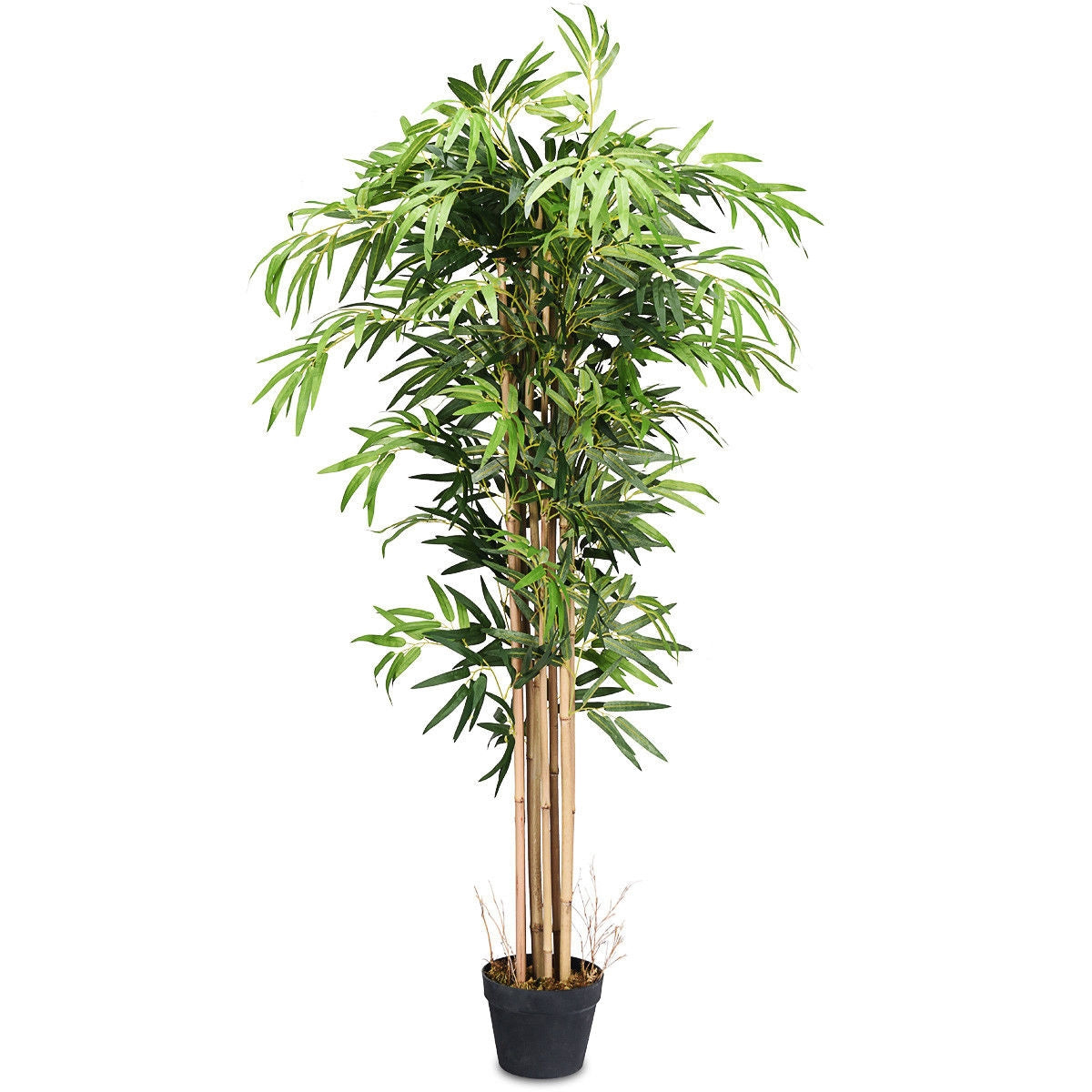 5-Feet Artificial Bamboo Silk Tree Indoor-Outdoor Decorative PlanterÂ 