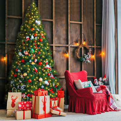 9 Feet Pre-Lit PVC Artificial Christmas Tree with 700 LED LightsÂ 