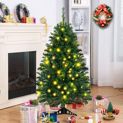 4 Feet Tabletop Artificial Christmas Tree with LED LightsÂ 
