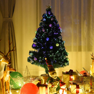Pre-Lit Fiber Optical Firework Christmas Tree -4'Â 