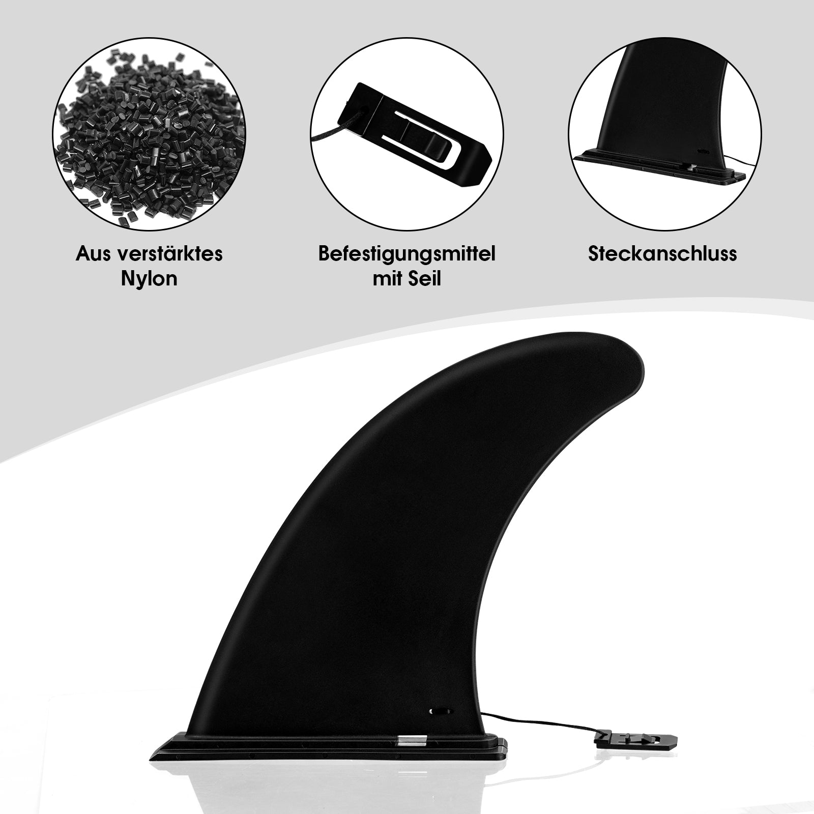 9 Inch Surf and SUP Detachable Center Single Fin for LongboardÂ 