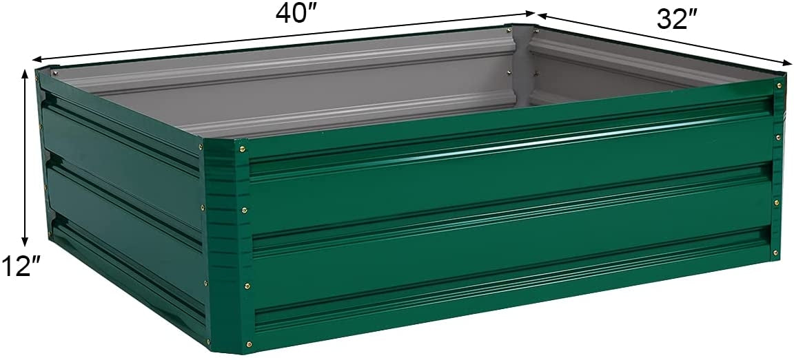 40 Inch x 32 Inch Patio Raised Garden Bed for Vegetable Flower Planting