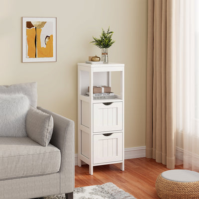 Bathroom Multifunctional Storage Floor Cabinet with 2 DrawersÂ 