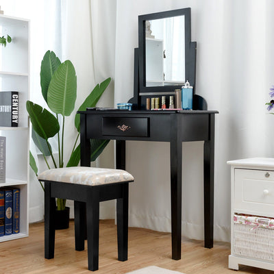 Vanity Dressing Table Stool Set with Large Makeup MirrorÂ 