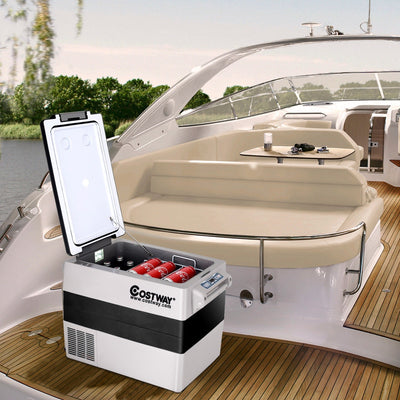 55-Quarts Portable Thermoelectric Electric Car Cooler Refrigerator for BeverageÂ 