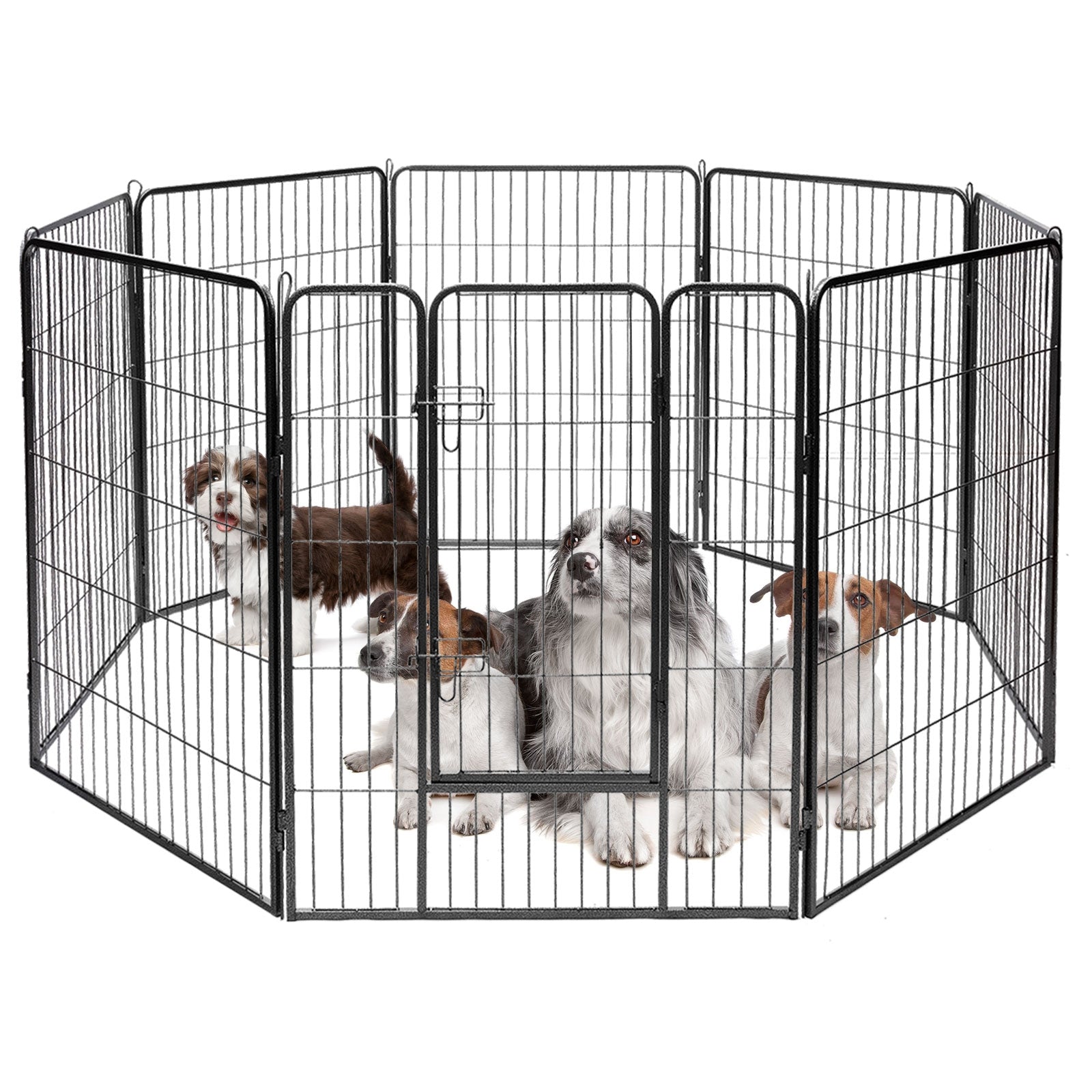 8 Metal Panel Heavy Duty Pet Playpen Dog Fence with Door-40 InchÂ 