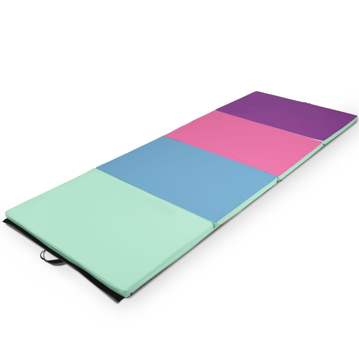 4 Feet x 10 Feet Thick Folding Panel Gymnastics Mat-Multiolor