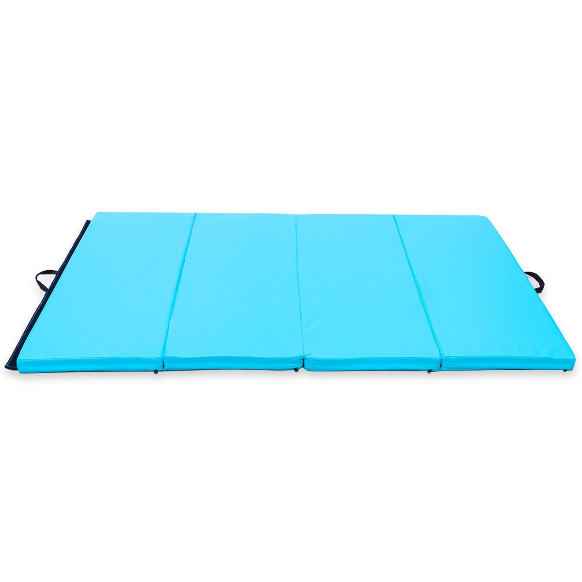 4' x 6' x 2" PU Thick Folding Panel Exercise Gymnastics Mat-Blue