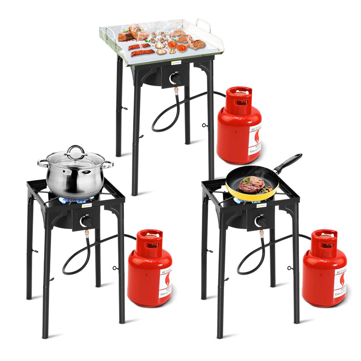 100 000-BTU Portable Propane Outdoor Camp Stove with Adjustable LegsÂ 