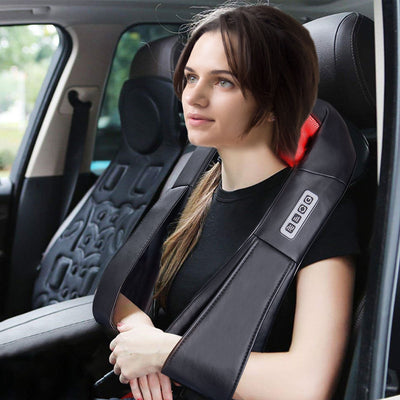 Electric Back and Neck Kneading Shoulder Massager with Heat StrapsÂ 
