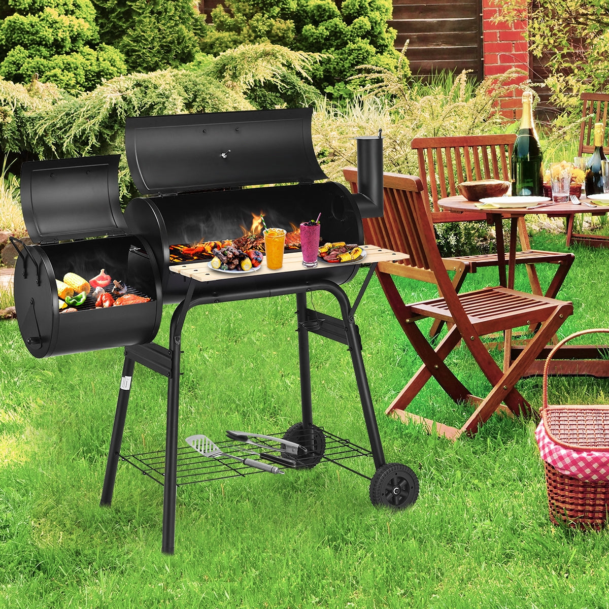 Outdoor BBQ Grill Barbecue Pit Patio CookerÂ 