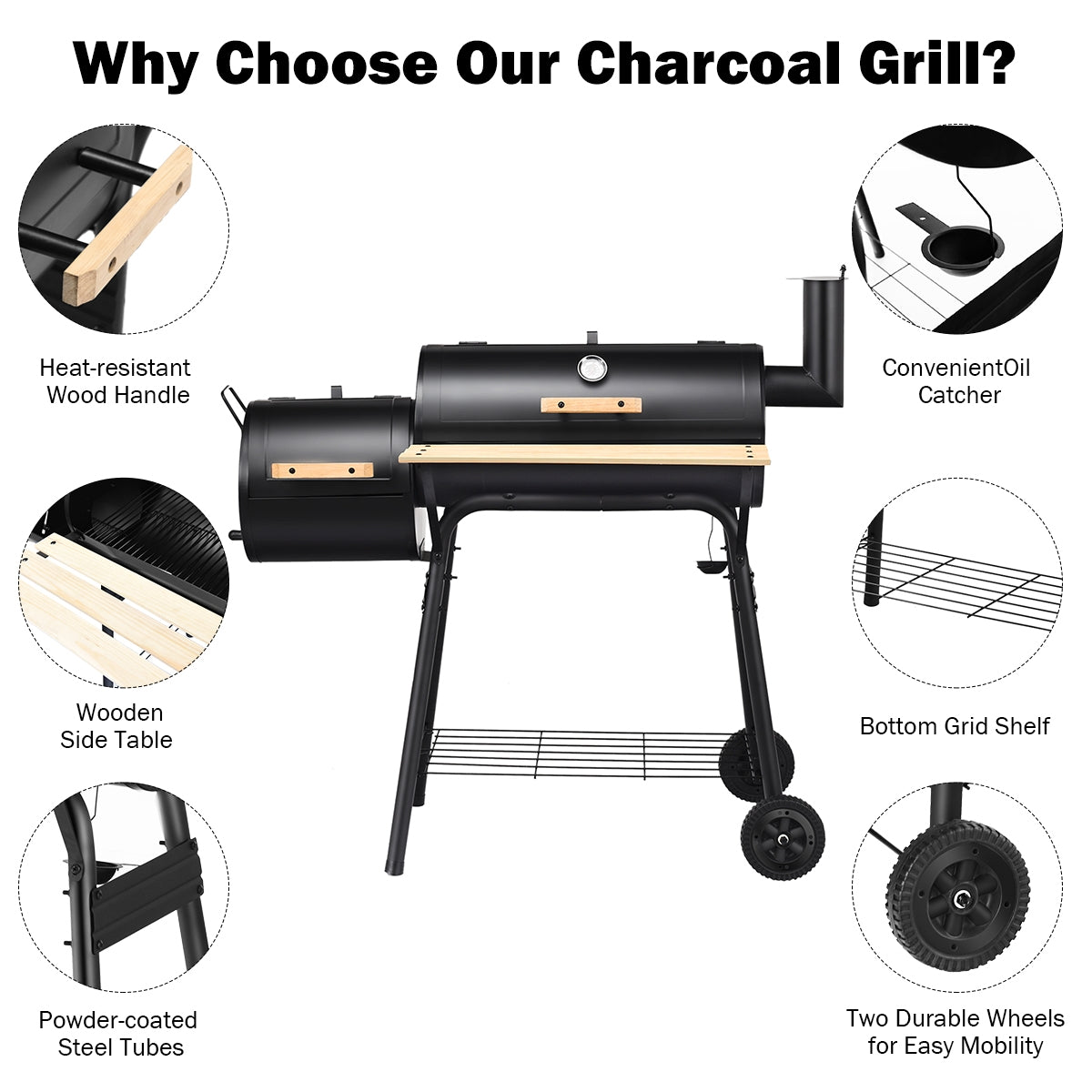 Outdoor BBQ Grill Barbecue Pit Patio CookerÂ 