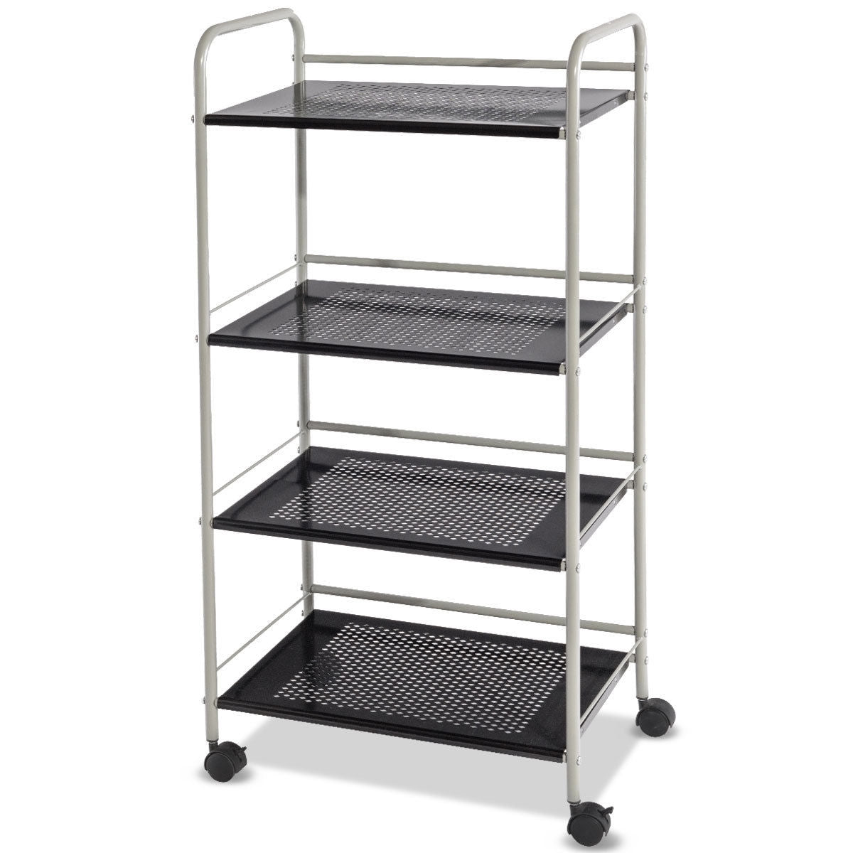 4 Tiers Rolling Cart Storage Display Rack-19.5 Inch