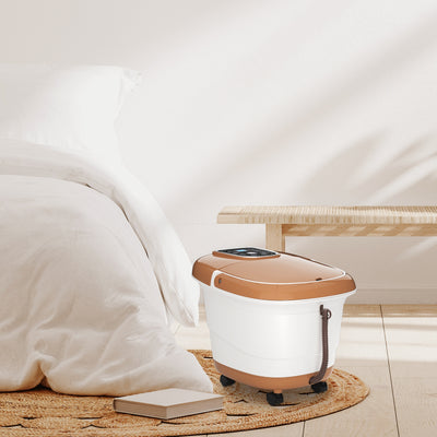 All-in-One Heat Bubble Vibration Foot Spa Massager with 6 Massage RollersÂ 