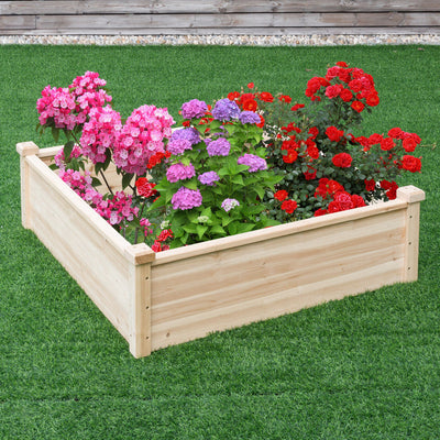 Wooden Square Garden Vegetable Flower BedÂ 