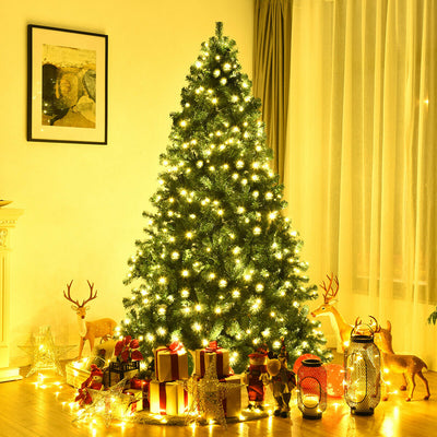 7.5 Feet PVC Artificial Christmas Tree with LED Lights-7.5 ftÂ 
