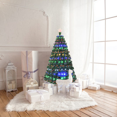 5 Feet/6 Feet/7 Feet Multicolor LED Fiber Optic Artificial Christmas Tree-5 FeetÂ 