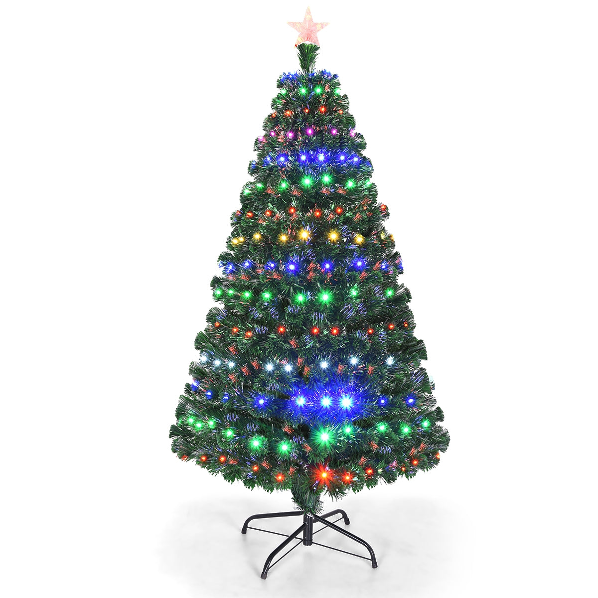 5 Feet/6 Feet/7 Feet Multicolor LED Fiber Optic Artificial Christmas Tree-5 Feet