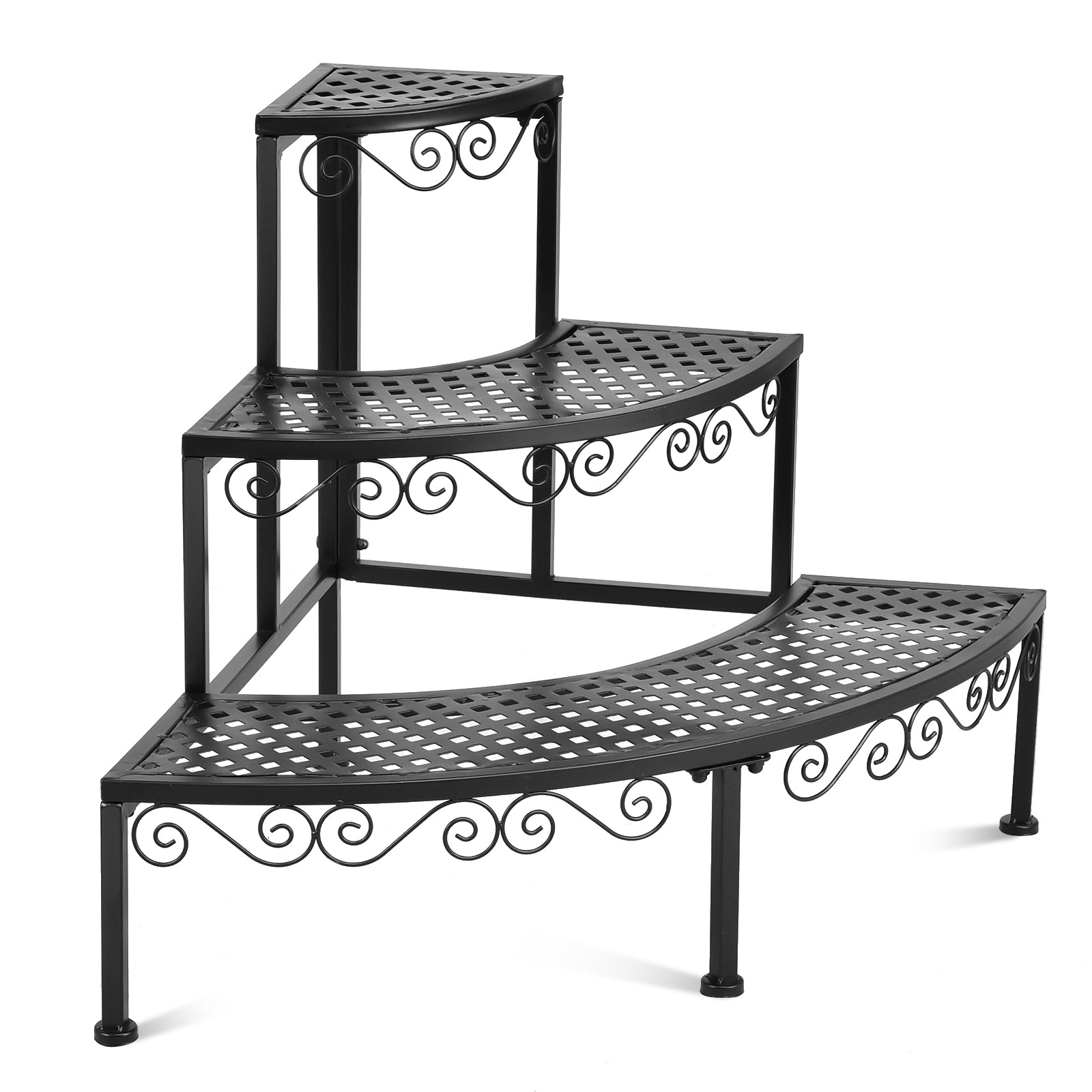 3-Tier Corner Metal Flower Ladder Plant StandÂ 