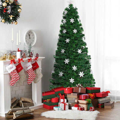 4 / 5 / 6 Feet LED Optic Artificial Christmas Tree with SnowflakesÂ 
