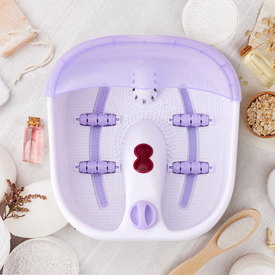 4 Rollers Bubble Heating Foot Spa MassagerÂ 