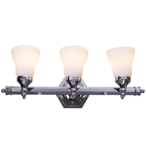 24 Inch 3-Light LED Vanity Fixture Polished Chrome Wall SconcesÂ 