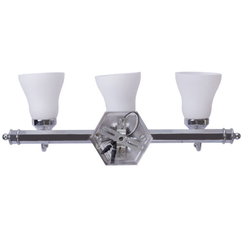 24 Inch 3-Light LED Vanity Fixture Polished Chrome Wall SconcesÂ 