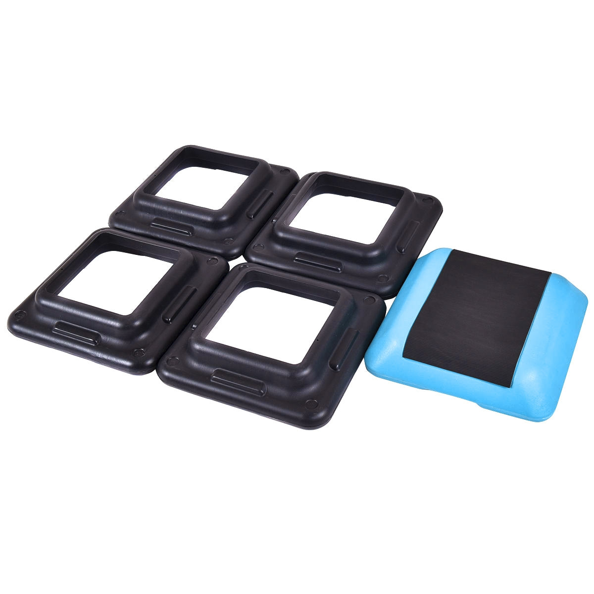 16 x 16 Inch Adjustable 4 Risers Lightweight Aerobic Pedals