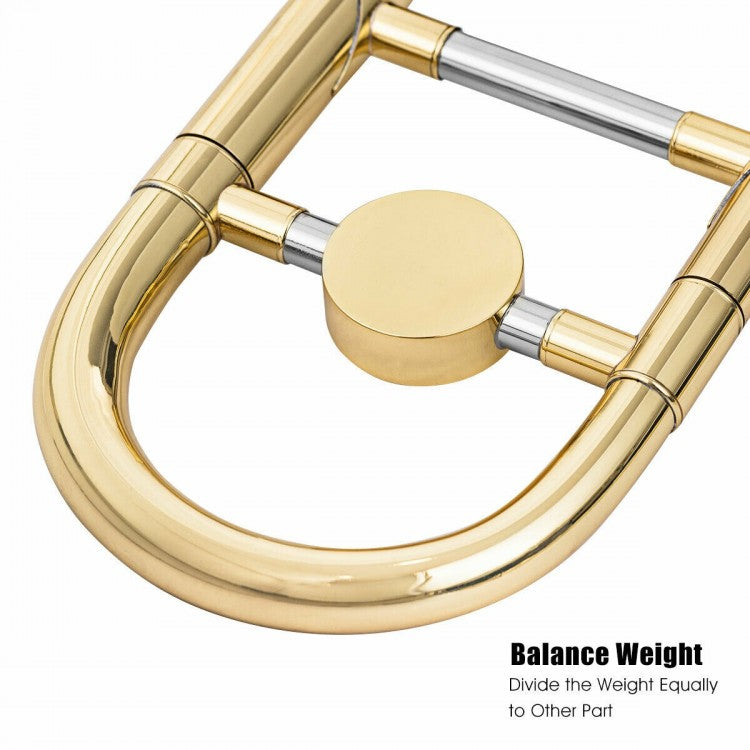 B♭ Tenor Slide Trombone for Beginners with Case, 7C Mouthpiece & Accessories