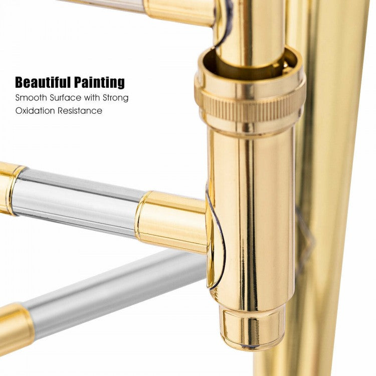 B♭ Tenor Slide Trombone for Beginners with Case, 7C Mouthpiece & Accessories