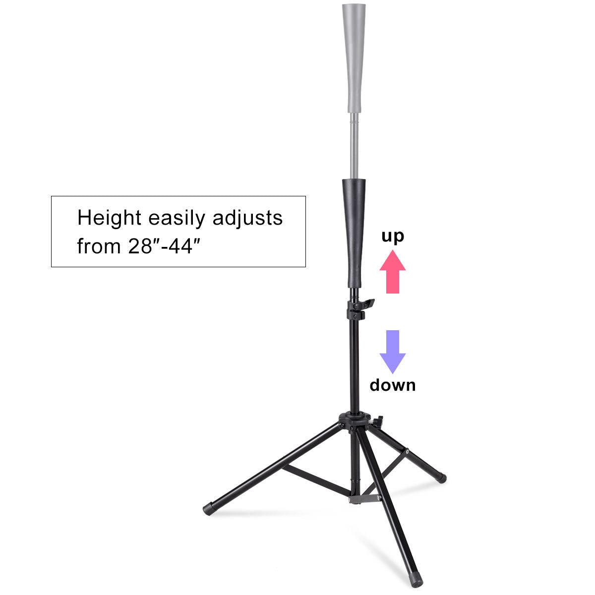 28 Inch - 44 Inch Adjustable Baseball Tripod