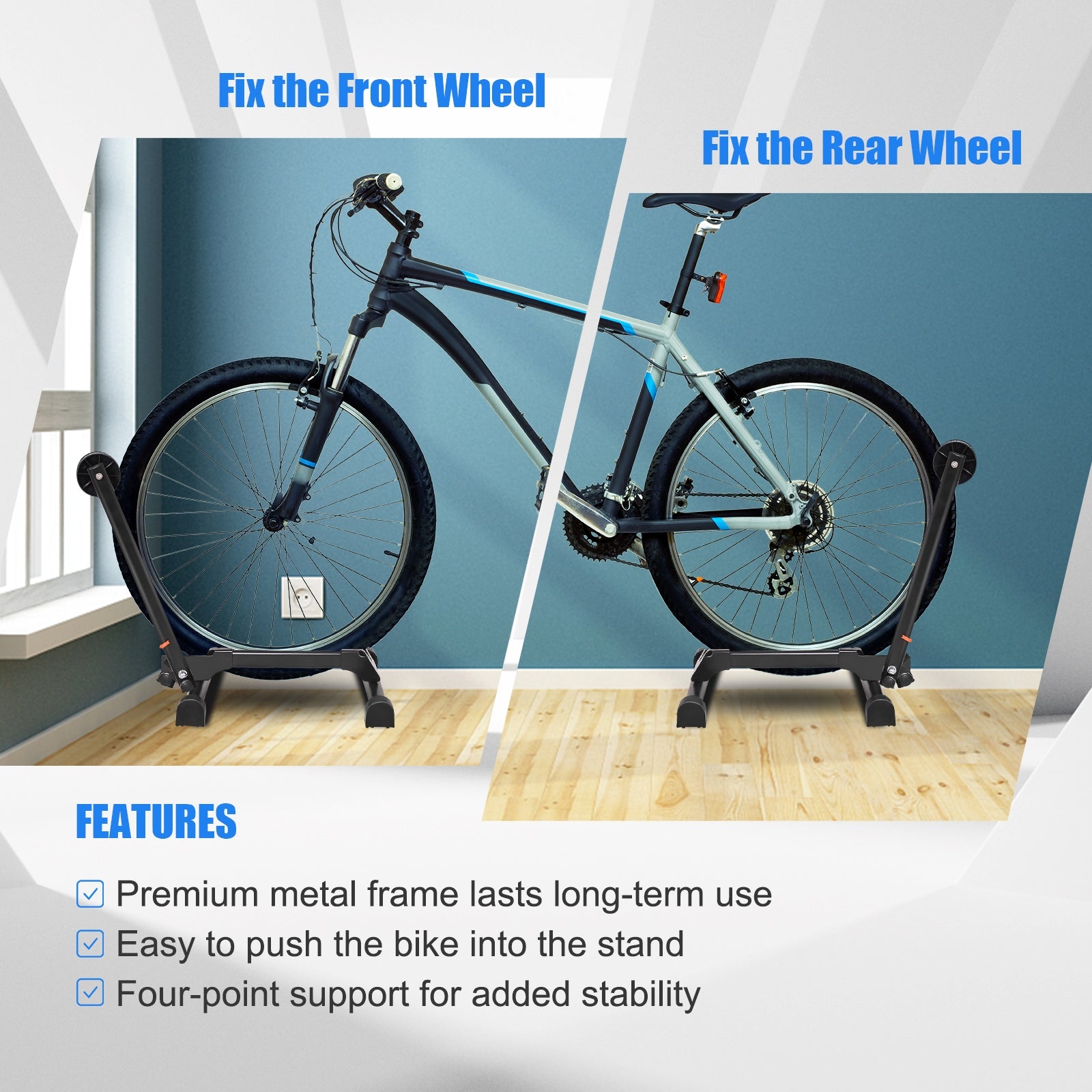 Bicycle Bike Floor Parking Storage Stand Display RackÂ 