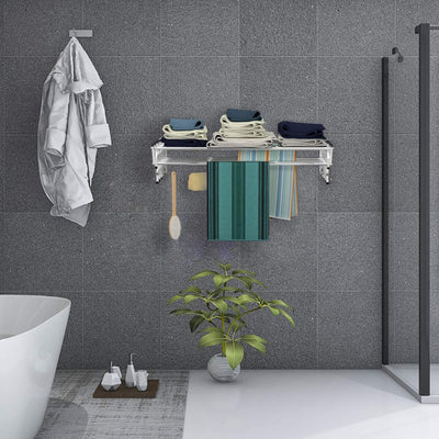Stainless Wall Mounted Expandable Clothes Drying Towel RackÂ 