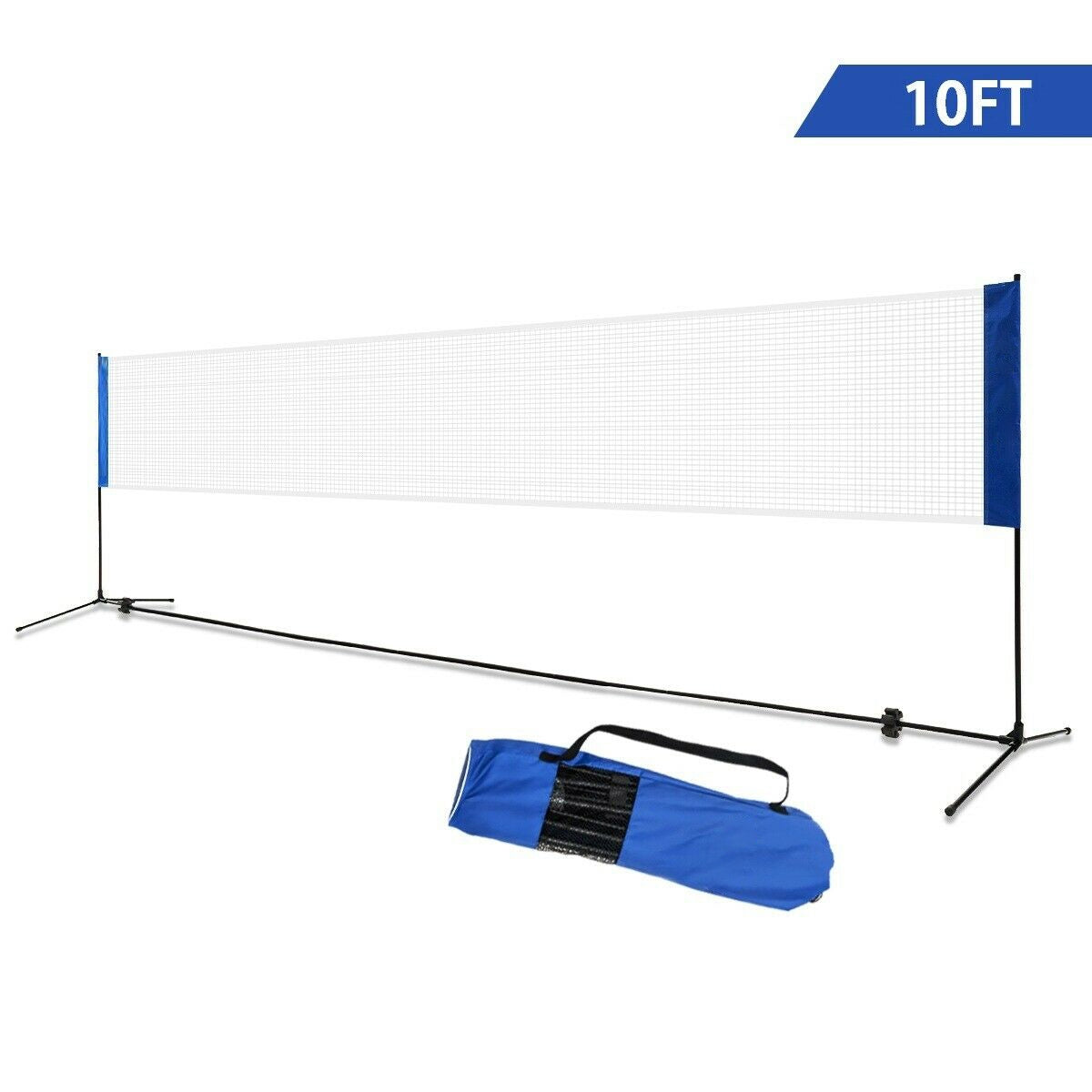 Portable 10 x 5 Inch Badminton Beach Tennis Training Net