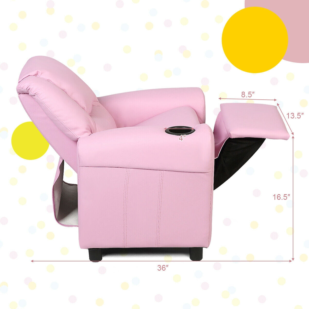 Kids Recliner Armchair Sofa-Pink