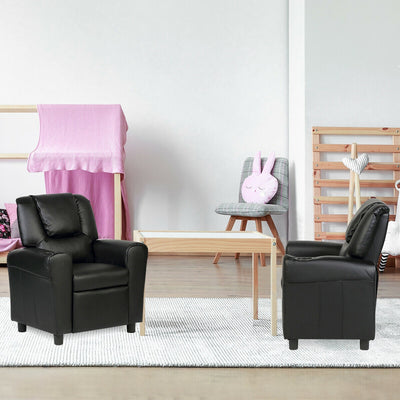 Kids Recliner Armchair Sofa-BlackÂ 