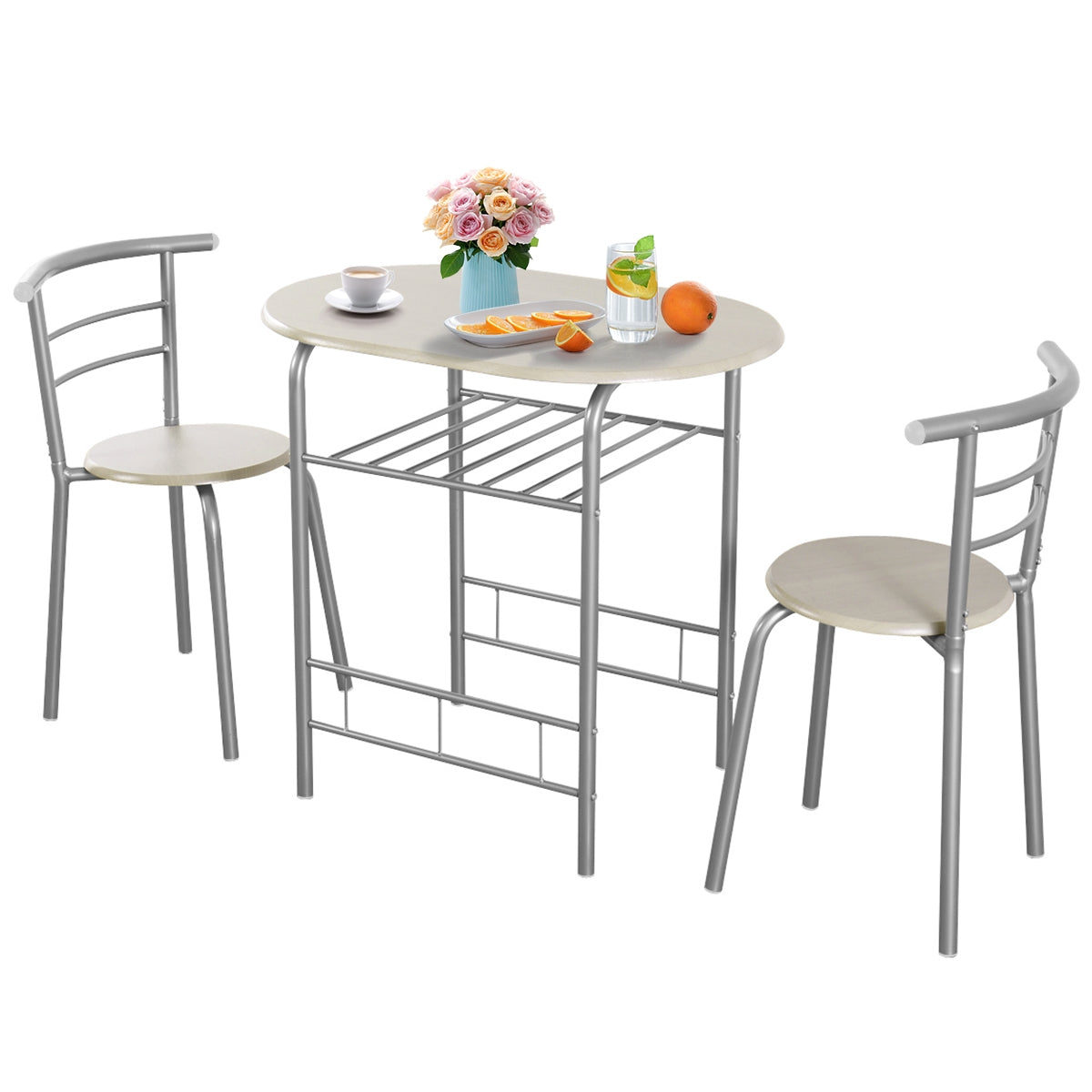 3-Piece Space-Saving Bistro Set for Kitchen and Apartment