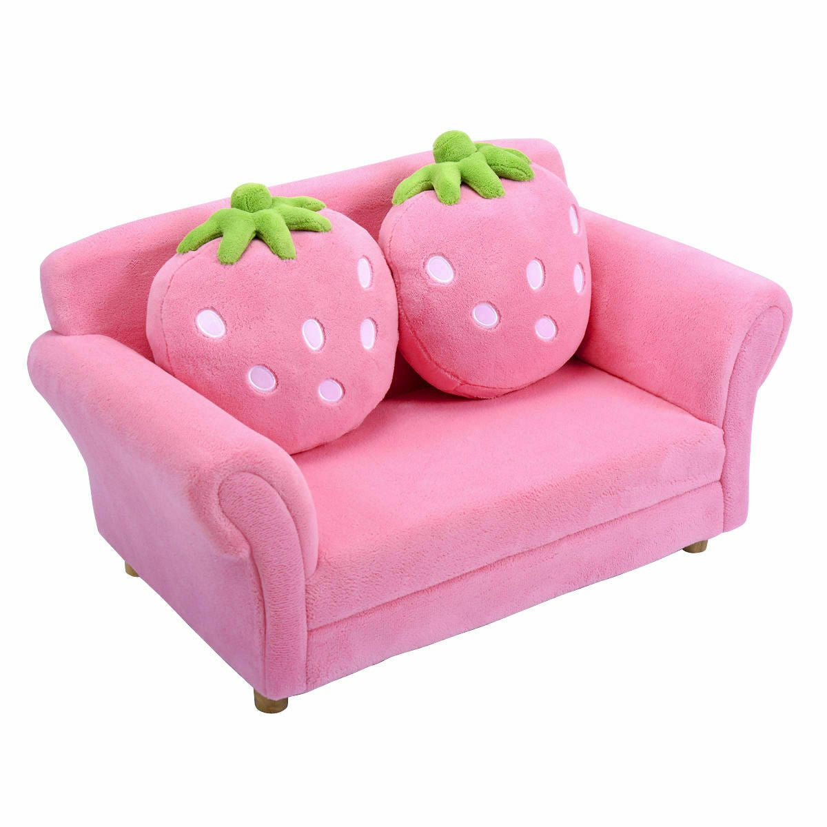 BL/PI Kids Strawberry Armrest Chair Sofa-Pink