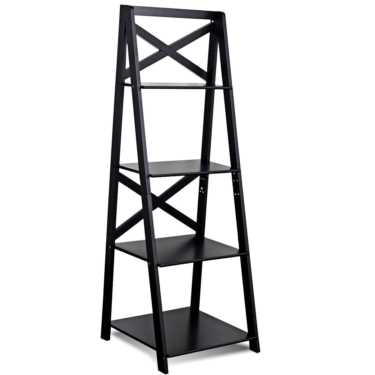 4-Tier Ladder Space-saving Bookshelf