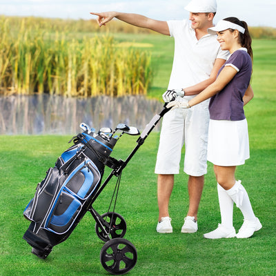 Folding 2 Wheels Push Pull Golf Cart Trolley with ScoreboardÂ 