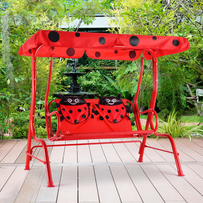 2 Person Kids Patio Swing Porch Bench with CanopyÂ 