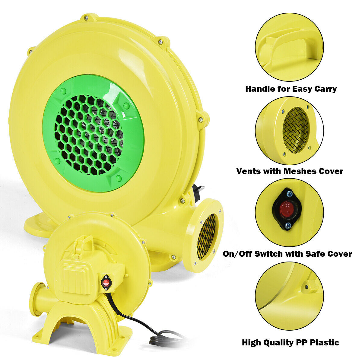 480 W 0.6 HP Air Blower Pump Fan for Inflatable Bounce House