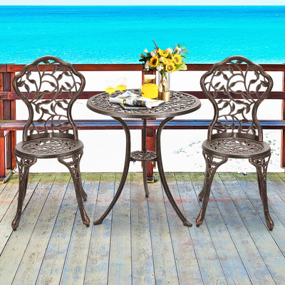 3 Pieces Cast Aluminum Bistro SetÂ 