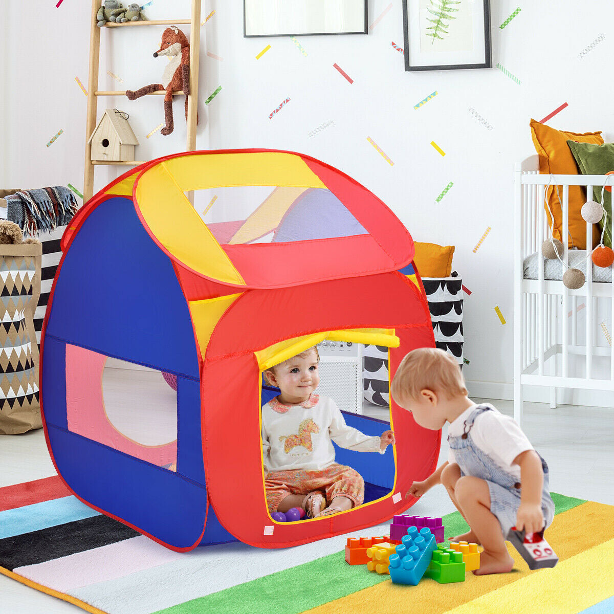 Portable Kid Play House Toy Tent with 100 BallsÂ 