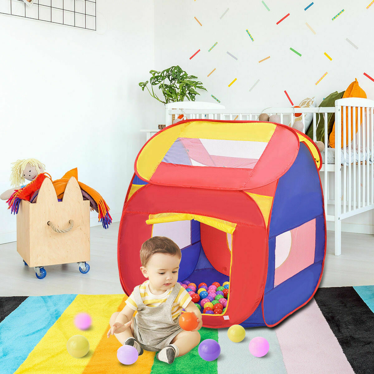 Portable Kid Play House Toy Tent with 100 BallsÂ 