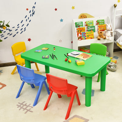 Kids Colorful Plastic Table and 4 Chairs SetÂ 