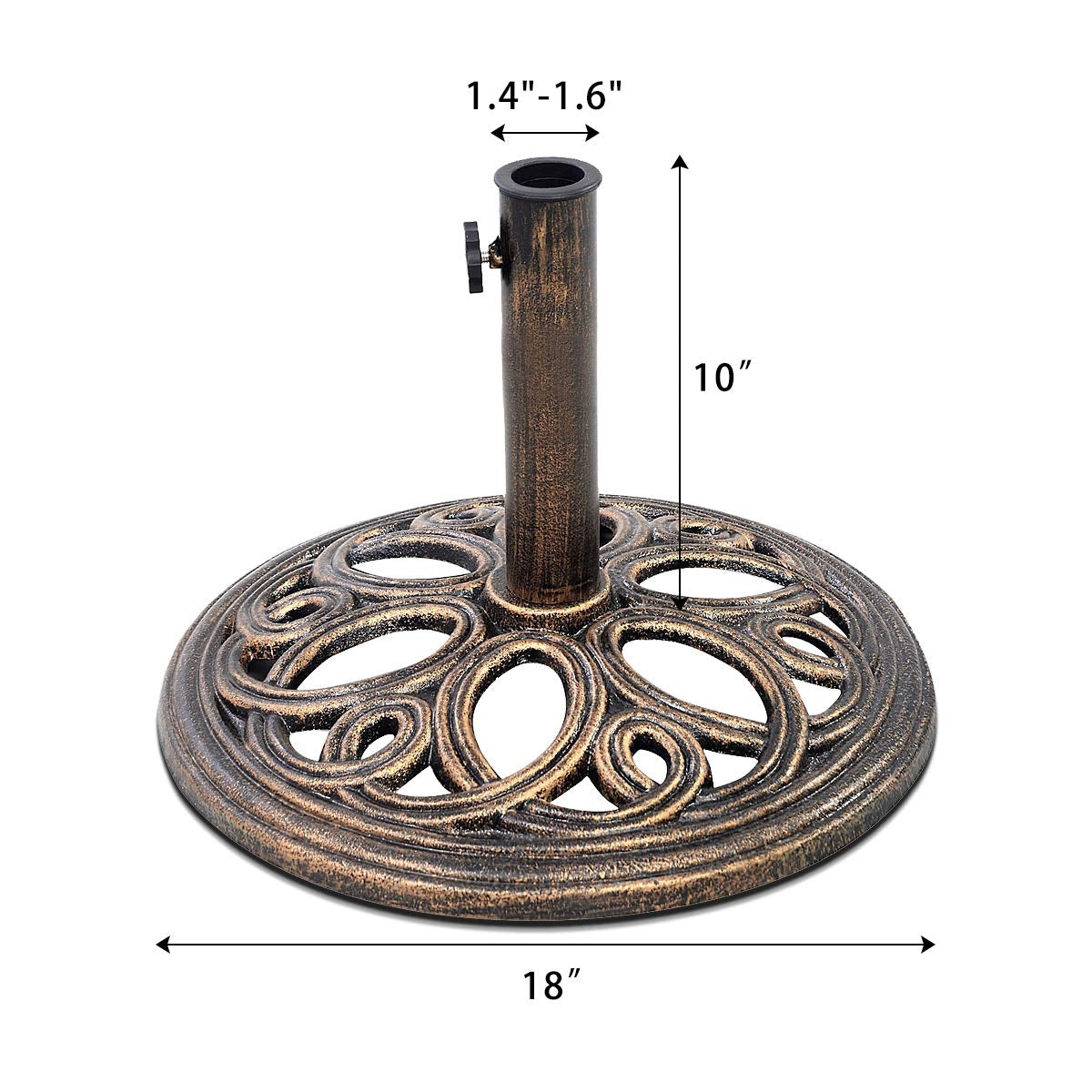 23-lbs 17 3/4 Inch Round Umbrella Base StandÂ 