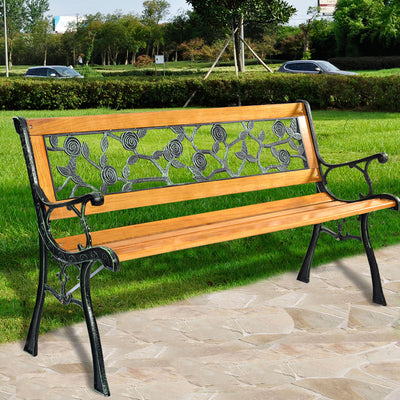 49 1/2 Inch Patio Park Garden Porch Chair BenchÂ 